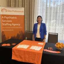 Nancy Sites at Psychiatry Career Fair for Sites Professionals